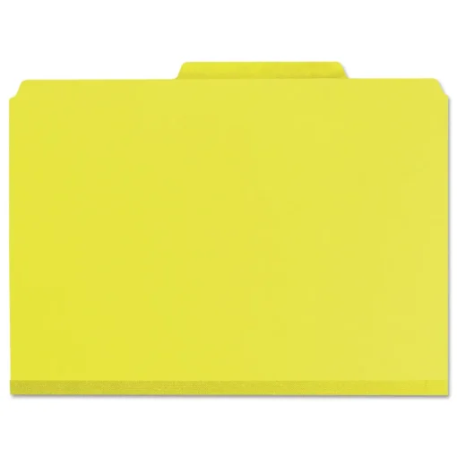 1/3-Cut Tabs Assorted Letter Size 1 in. Expansion Recycled Heavy Pressboard Folders - Yellow (25/Box) Filing & Folders