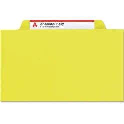 1/3-Cut Tabs Assorted Letter Size 1 in. Expansion Recycled Heavy Pressboard Folders - Yellow (25/Box) Filing & Folders