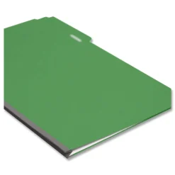 New 1/3-Cut Tabs Assorted Legal Size 1 in. Expansion Recycled Heavy Pressboard Folders - Green (25/Box) Filing & Folders