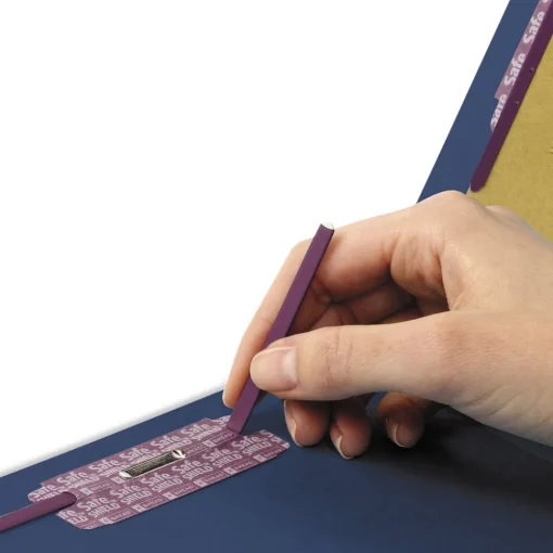 Best End Tab Pressboard Classification Folders with Six SafeSHIELD Fasteners - Letter, Dark Blue (10/Box) Filing & Folders
