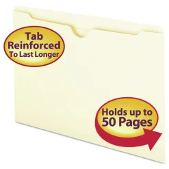 Outlet 2-Ply Straight Tab Legal Size File Jackets - Manila (100/Box) Filing & Folders