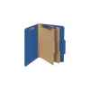 Sale 6-Section Pressboard Top Tab Classification Folders with 6 SafeSHIELD Fasteners - Letter Size/Dark Blue (10/Box) Filing & Folders