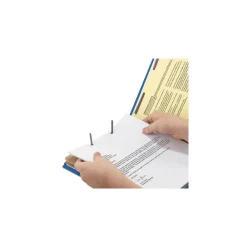 Sale 6-Section Pressboard Top Tab Classification Folders with 6 SafeSHIELD Fasteners - Letter Size/Dark Blue (10/Box) Filing & Folders