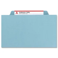 Online 6-Section Pressboard Top Tab Classification Folders with 6 SafeSHIELD Fasteners - Letter Size/Assorted (10/Box) Filing & Folders