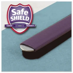 Clearance 6-Section Pressboard Top Tab Classification Folders with 6 SafeSHIELD Fasteners - Letter Size/Blue (10/Box) Filing & Folders