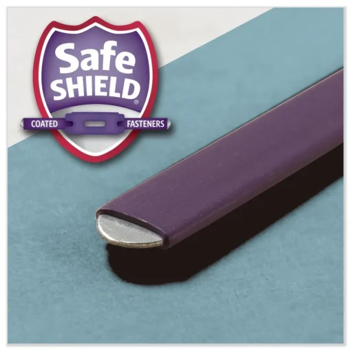 Clearance 6-Section Pressboard Top Tab Classification Folders with 6 SafeSHIELD Fasteners - Letter Size/Blue (10/Box) Filing & Folders