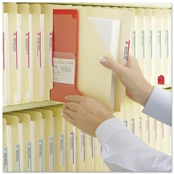 New Straight Tab Letter Size 14-pt End Tab Jackets with Reinforced Tabs - Manila (50/Box) Filing & Folders