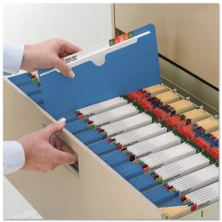 New Straight Tab Letter Size Colored File Jackets with Reinforced Double-Ply Tab - Blue (50/Box) Filing & Folders