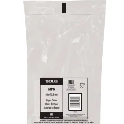 Online 6 in. Diameter ProPlanet Seal Compostable Paper Dinnerware Plate - White (1000/Carton) Tabletop And Serveware