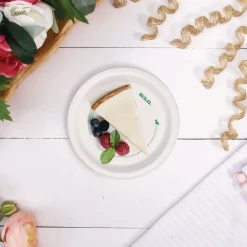 Online 6 in. Diameter ProPlanet Seal Compostable Paper Dinnerware Plate - White (1000/Carton) Tabletop And Serveware