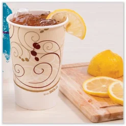 Sale 16 oz. Double Sided Poly Paper Cold Cups - Symphony Design (1000/Carton) Tabletop And Serveware