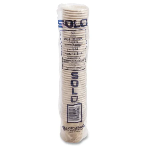 Clearance 4 oz. Mistique Design Single Sided Poly Paper Hot Cups (1000/Carton) Tabletop And Serveware