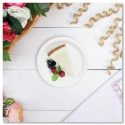 New Bare Eco-Forward 6 in. Diameter ProPlanet Seal Clay-Coated Paper Plate - White/Brown/Green (1000/Carton) Tabletop And Serveware