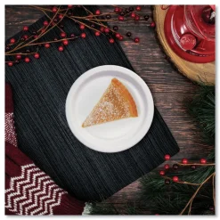 New Bare Eco-Forward 6 in. Diameter ProPlanet Seal Clay-Coated Paper Plate - White/Brown/Green (1000/Carton) Tabletop And Serveware