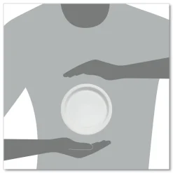 New Bare Eco-Forward 6 in. Diameter ProPlanet Seal Clay-Coated Paper Plate - White/Brown/Green (1000/Carton) Tabletop And Serveware