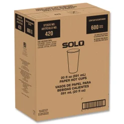 Hot Recycled Content PCF Paper Hot Cups ProPlanet Seal 20 oz White/Blue 600/Carton Tabletop And Serveware