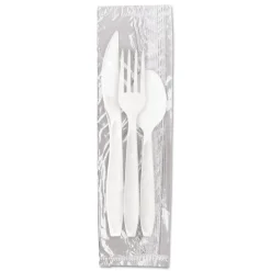 Discount Reliance Mediumweight Plastic Fork/Knife/Spoon Cutlery Kit - White (1500/Carton) Tabletop And Serveware