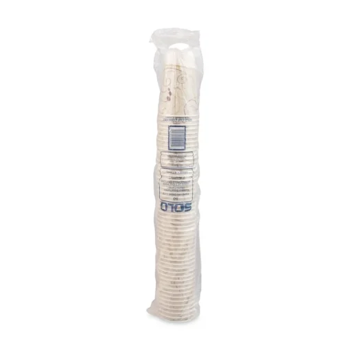 Hot RW16-J8000 Symphony Eco-Forward 16 oz. Paper Cold Cups - White/Red/Beige (1000/Carton) Tabletop And Serveware
