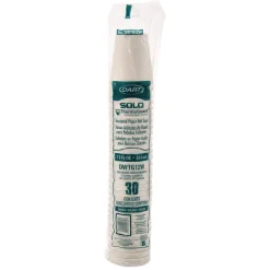 Hot Thermoguard 12 oz. Sustainable Forest Print Insulated Paper Hot Cups - White (600/Carton) Tabletop And Serveware