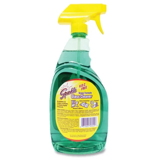 Sale 33.8 oz. Bottle Green Formula Glass Cleaner (12/Carton) Cleaning & Janitorial Supplies