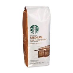 12411946 1 lb Bag Whole Bean Coffee - Pike Place Roast (6/Carton) Food And Snacks