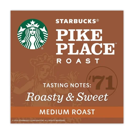 12411946 1 lb Bag Whole Bean Coffee - Pike Place Roast (6/Carton) Food And Snacks