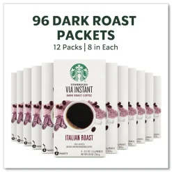 Clearance 12407838 0.11 oz VIA Ready Brew Coffee - Italian Roast (12/Carton) Food And Snacks