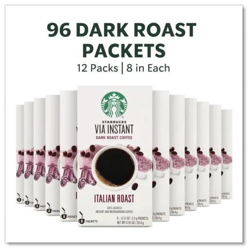 Clearance 12407838 0.11 oz VIA Ready Brew Coffee - Italian Roast (12/Carton) Food And Snacks
