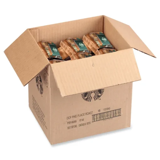 New SBK12540222CT 1 lbs. Bag Decaffeinated Whole Bean Coffee - Pike Place (6/Carton) Food And Snacks