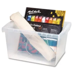 Clearance Storage Bins, with Snap-On Lid, 4 gal, 11.25 x 13.53 x 7.87, Translucent, 6/Pack Desk Accessories & Office Organizers