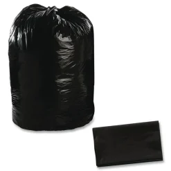 New 38 in. x 60 in. 1.5 mil. 60 Gallon Total Recycled Content Plastic Trash Bags - Brown/ Black (100/Carton) Trash & Waste Bins