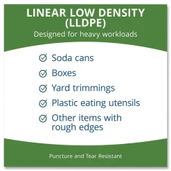 New 38 in. x 60 in. 1.5 mil. 60 Gallon Total Recycled Content Plastic Trash Bags - Brown/ Black (100/Carton) Trash & Waste Bins