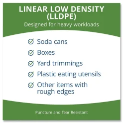 Outlet 36 in. x 58 in. 1.5 mil. 60 Gallon Total Recycled Content Plastic Trash Bags - Brown/ Black (100/Carton) Trash & Waste Bins