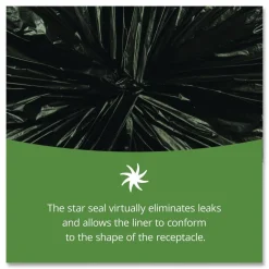 Outlet 36 in. x 58 in. 1.5 mil. 60 Gallon Total Recycled Content Plastic Trash Bags - Brown/ Black (100/Carton) Trash & Waste Bins