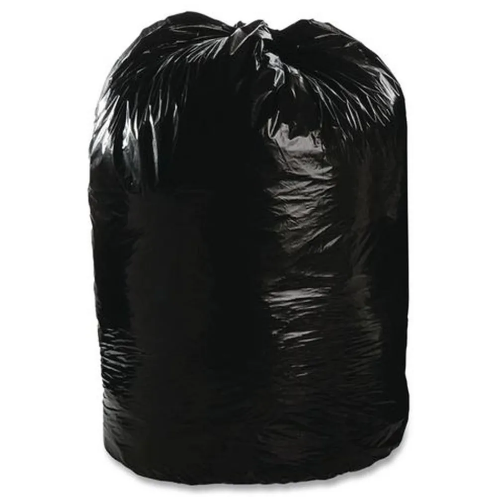 Sale 43 in. x 49 in. 56-Gallon 1.5 mil. Total Recycled Content Plastic Trash Bags - Black/Brown (100/Carton) Trash & Waste Bins