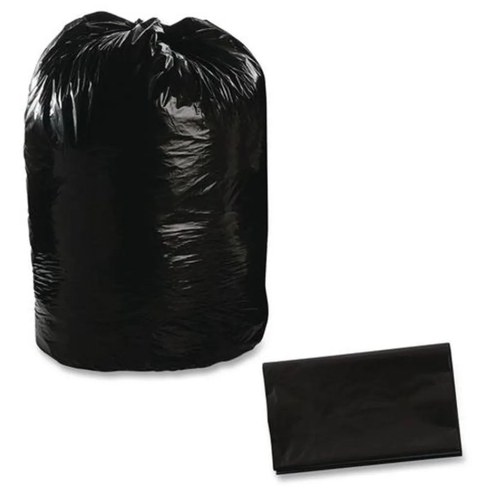 Sale 43 in. x 49 in. 56-Gallon 1.5 mil. Total Recycled Content Plastic Trash Bags - Black/Brown (100/Carton) Trash & Waste Bins