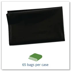 Best 40 in. x 45 in. 45-Gallon 2 mil. Insect-Repellent Trash Bags - Black (65/Box) Trash & Waste Bins