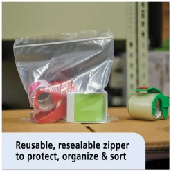 Online 2 mil 12 in. x 12 in. Seal Closure Bags - Clear (500/Carton) Trash & Waste Bins