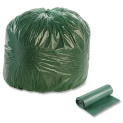 Outlet Controlled Life-Cycle 33 in. x 40 in. 1.1 mil. 33 Gallon Plastic Trash Bags - Green (40/Box) Trash & Waste Bins