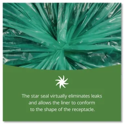 Outlet Controlled Life-Cycle 33 in. x 40 in. 1.1 mil. 33 Gallon Plastic Trash Bags - Green (40/Box) Trash & Waste Bins