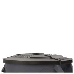 Hot Utility Trash Can Lid for 32 gal Trash Can, 22.22-in Diameter x 3-in, Black Trash & Waste Bins