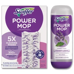 25.3 oz PowerMop Cleaning Solution and Pads Refill Pack - Lavender (4/Carton) Cleaning & Janitorial Supplies