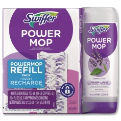 25.3 oz PowerMop Cleaning Solution and Pads Refill Pack - Lavender (4/Carton) Cleaning & Janitorial Supplies