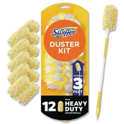 New Heavy Duty 1 Handle with 12 Duster Refills Starter Kit (1 Kit/Carton) Cleaning & Janitorial Supplies