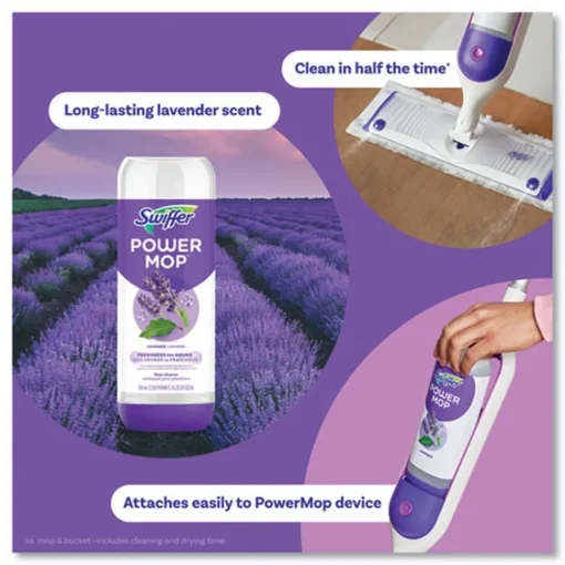 Best PowerMop 25.3 oz. Bottle Cleaning Solution Refill - Lavender Scent (6/Carton) Cleaning & Janitorial Supplies