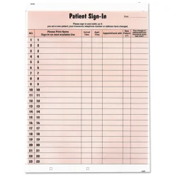 Discount 8.5 in. x 11.63 in. 2-Part Carbon Patient Sign-In Label Forms - Salmon Sheets (125/Pack) Labels & Label Makers