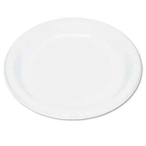 Best 9 in. Diameter Plates Plastic Dinnerware - White (500/Carton) Tabletop And Serveware