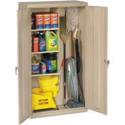 Online 36 in. x 18 in. x 64 in. Janitorial Cabinet - Putty Office Furniture & Lighting