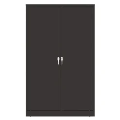 New 48 in. x 24 in. x 78 in. Jumbo Combination Steel Storage Cabinet - Black Office Furniture & Lighting