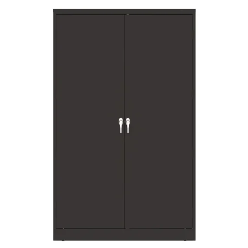 New 48 in. x 24 in. x 78 in. Jumbo Combination Steel Storage Cabinet - Black Office Furniture & Lighting